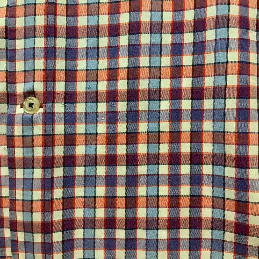 Banana Republic Camden Fit Mens Medium Plaid Long Sleeve Button Down Shirt Multi